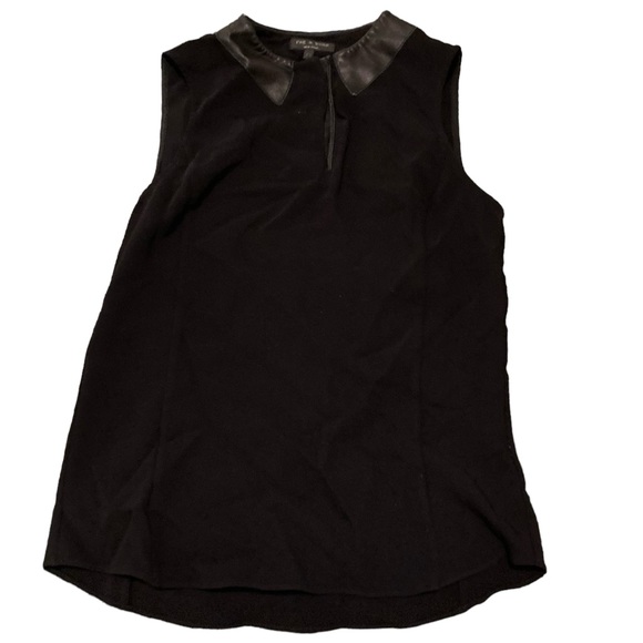 Authentic Rag & Bone top with real leather accents - Picture 1 of 5